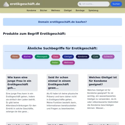 Screenshot erotikgeschäft.de