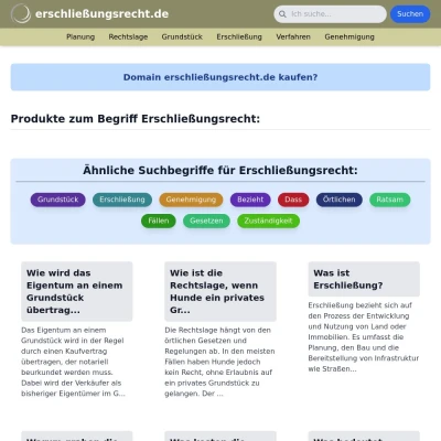 Screenshot erschließungsrecht.de