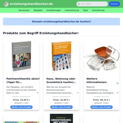 Screenshot erziehungshandbücher.de