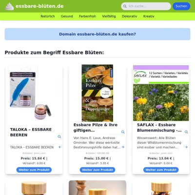 Screenshot essbare-blüten.de