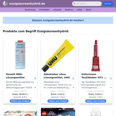 Screenshot essigsäureanhydrid.de