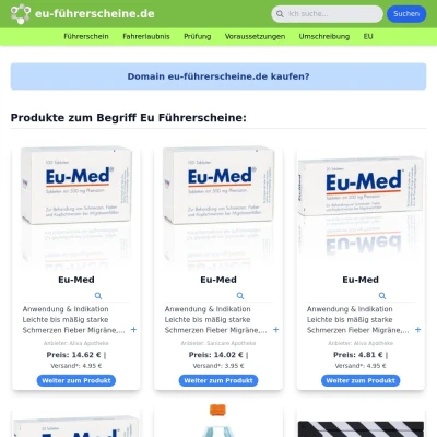 Screenshot eu-führerscheine.de