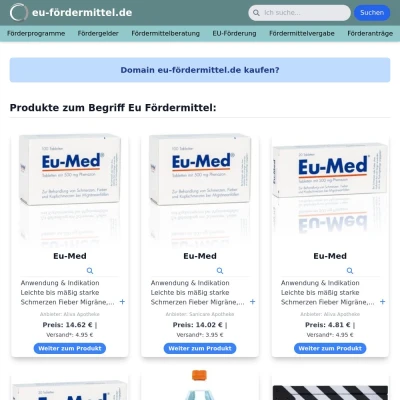 Screenshot eu-fördermittel.de