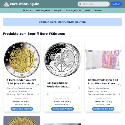 Screenshot euro-währung.de