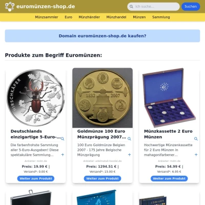 Screenshot euromünzen-shop.de