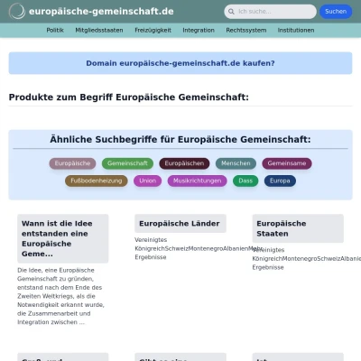 Screenshot europäische-gemeinschaft.de