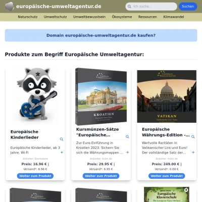 Screenshot europäische-umweltagentur.de