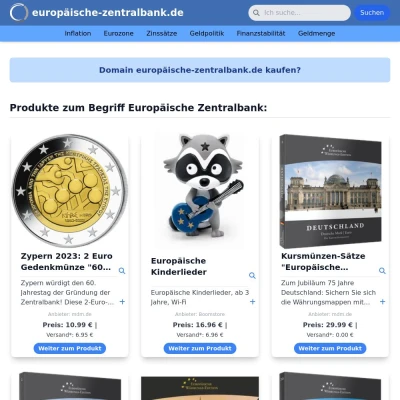 Screenshot europäische-zentralbank.de