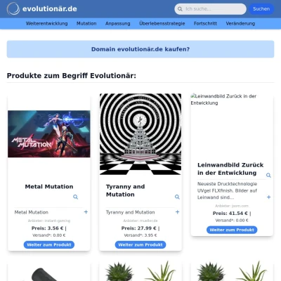 Screenshot evolutionär.de