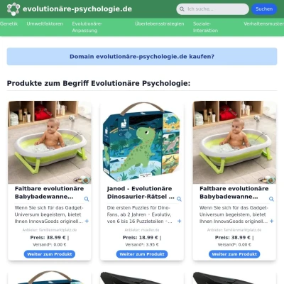 Screenshot evolutionäre-psychologie.de