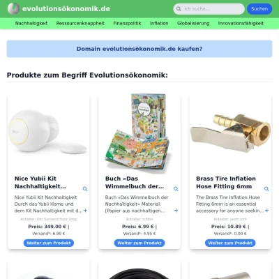 Screenshot evolutionsökonomik.de