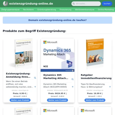 Screenshot existenzgründung-online.de