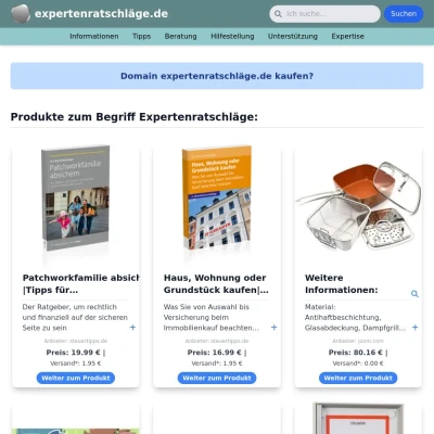 Screenshot expertenratschläge.de