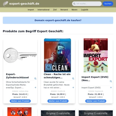 Screenshot export-geschäft.de