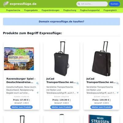 Screenshot expressflüge.de