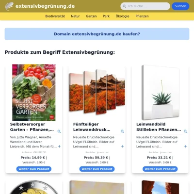 Screenshot extensivbegrünung.de