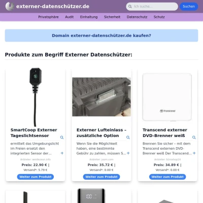 Screenshot externer-datenschützer.de
