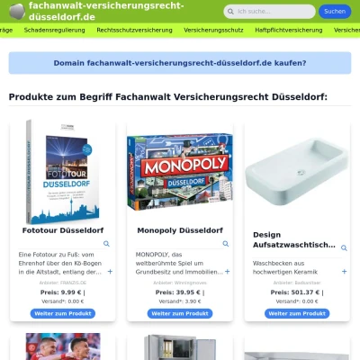 Screenshot fachanwalt-versicherungsrecht-düsseldorf.de