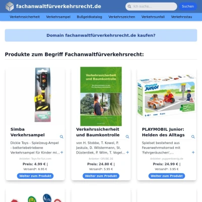 Screenshot fachanwaltfürverkehrsrecht.de