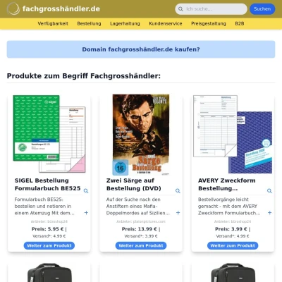 Screenshot fachgrosshändler.de
