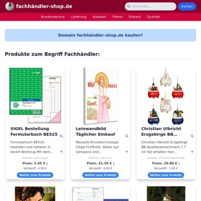 Screenshot fachhändler-shop.de