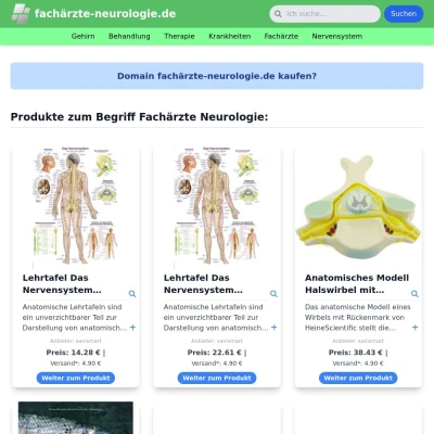 Screenshot fachärzte-neurologie.de