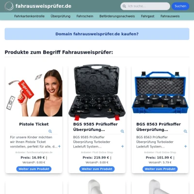 Screenshot fahrausweisprüfer.de