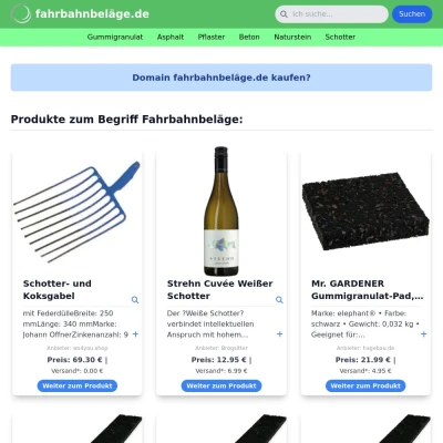 Screenshot fahrbahnbeläge.de
