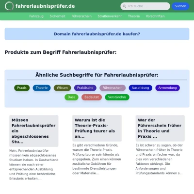 Screenshot fahrerlaubnisprüfer.de