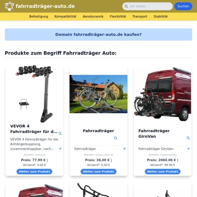 Screenshot fahrradträger-auto.de