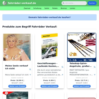 Screenshot fahrräder-verkauf.de