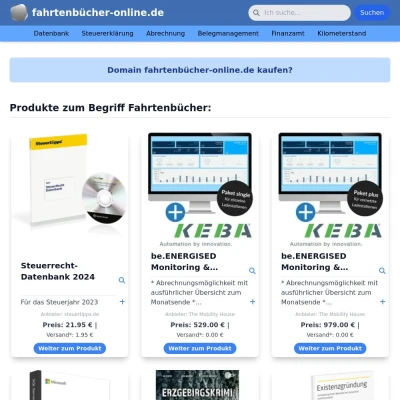 Screenshot fahrtenbücher-online.de