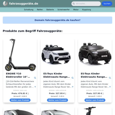 Screenshot fahrzeuggeräte.de