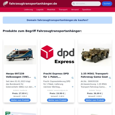 Screenshot fahrzeugtransportanhänger.de