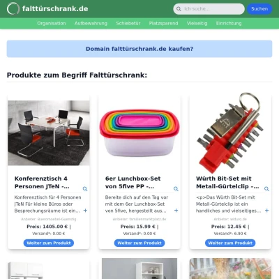 Screenshot falttürschrank.de