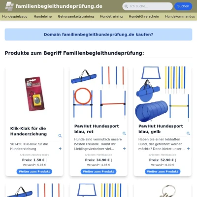 Screenshot familienbegleithundeprüfung.de