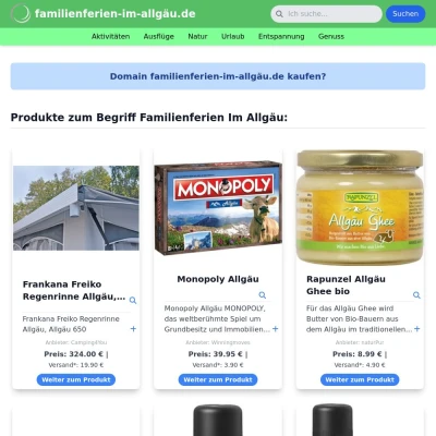 Screenshot familienferien-im-allgäu.de