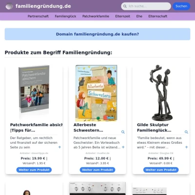 Screenshot familiengründung.de