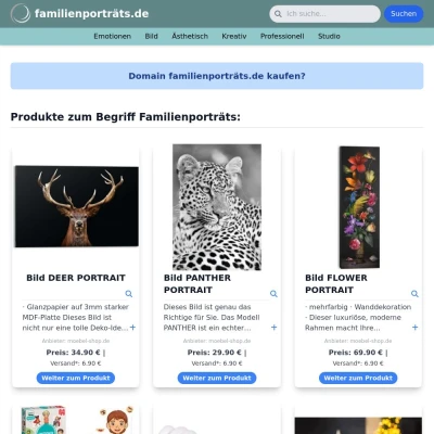Screenshot familienporträts.de