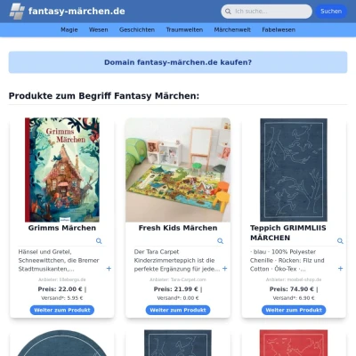 Screenshot fantasy-märchen.de