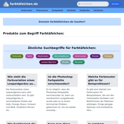 Screenshot farbtäfelchen.de