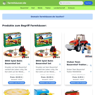 Screenshot farmhäuser.de