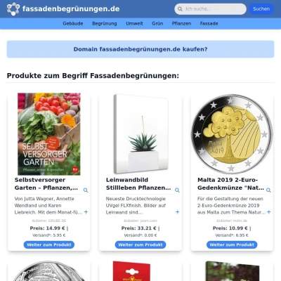 Screenshot fassadenbegrünungen.de