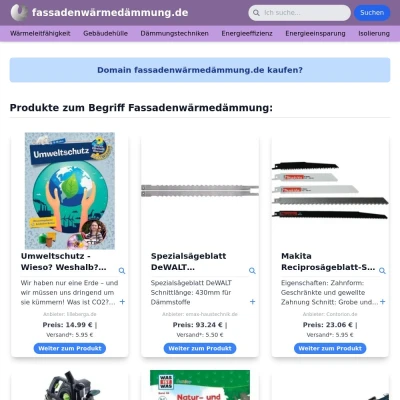 Screenshot fassadenwärmedämmung.de