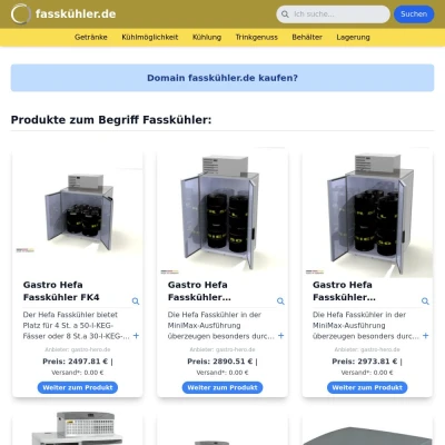 Screenshot fasskühler.de