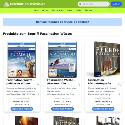 Screenshot faszination-wüste.de
