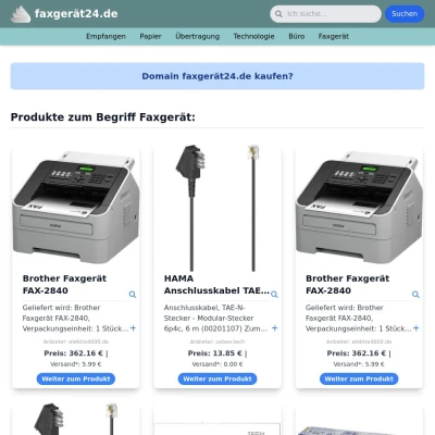 Screenshot faxgerät24.de