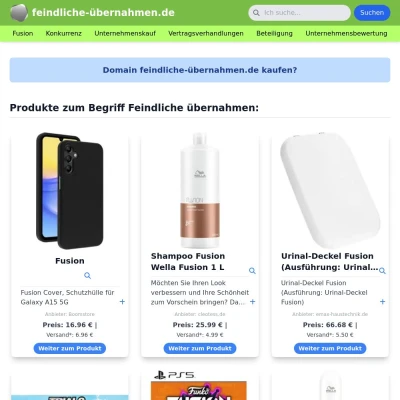 Screenshot feindliche-übernahmen.de