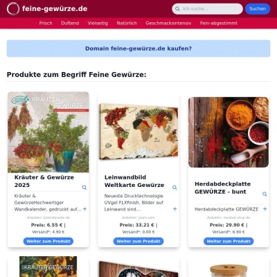 Screenshot feine-gewürze.de