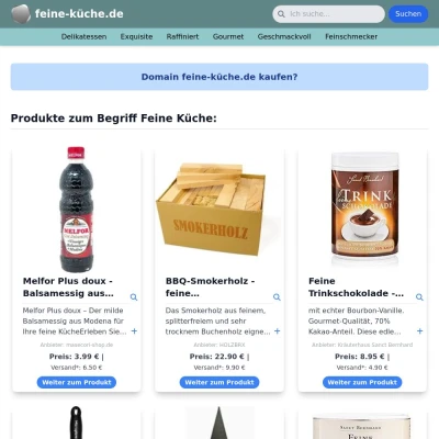 Screenshot feine-küche.de